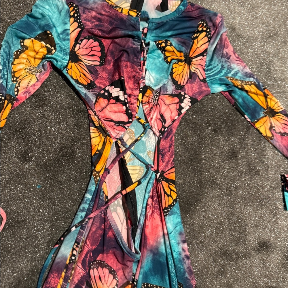 Butterfly 🦋 stretchy jumpsuit with cut outs